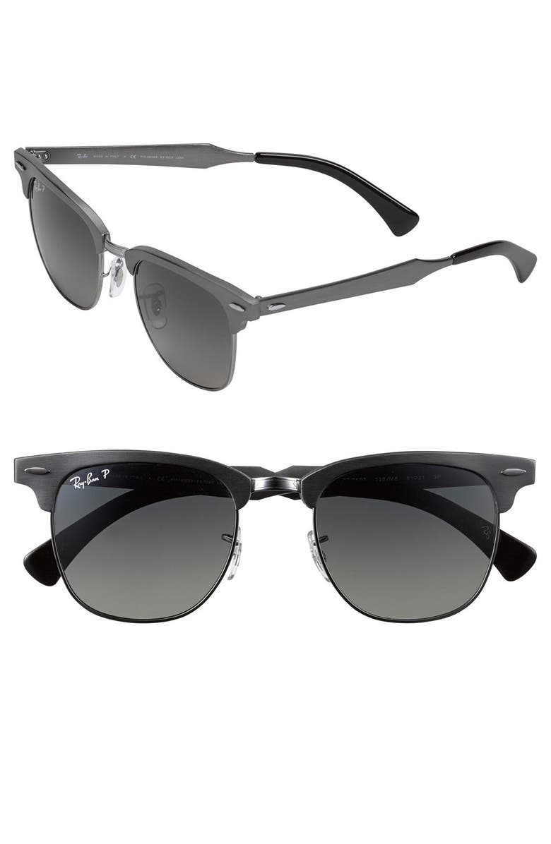 Ray-Ban Polarized 'Clubmaster' 49mm Sunglasses, Main, color,