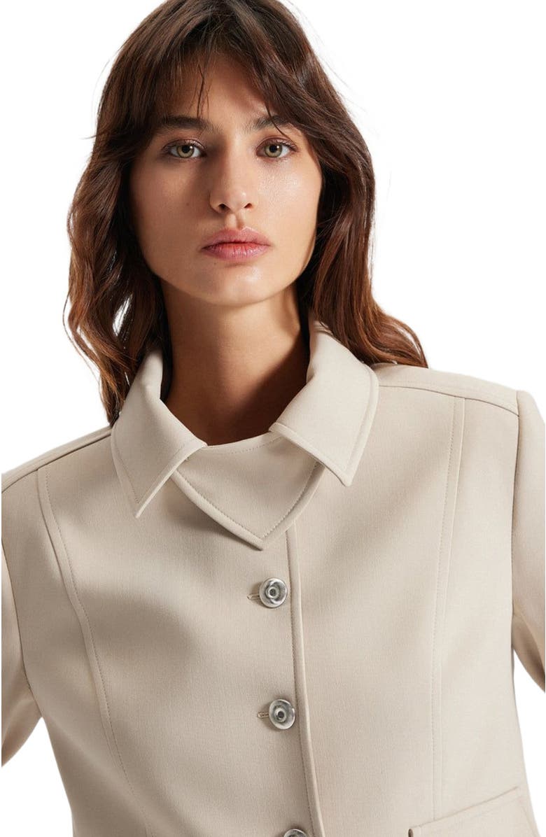 THEO The Label Daphne Collar-Tab Military Jacket, Alternate, color,