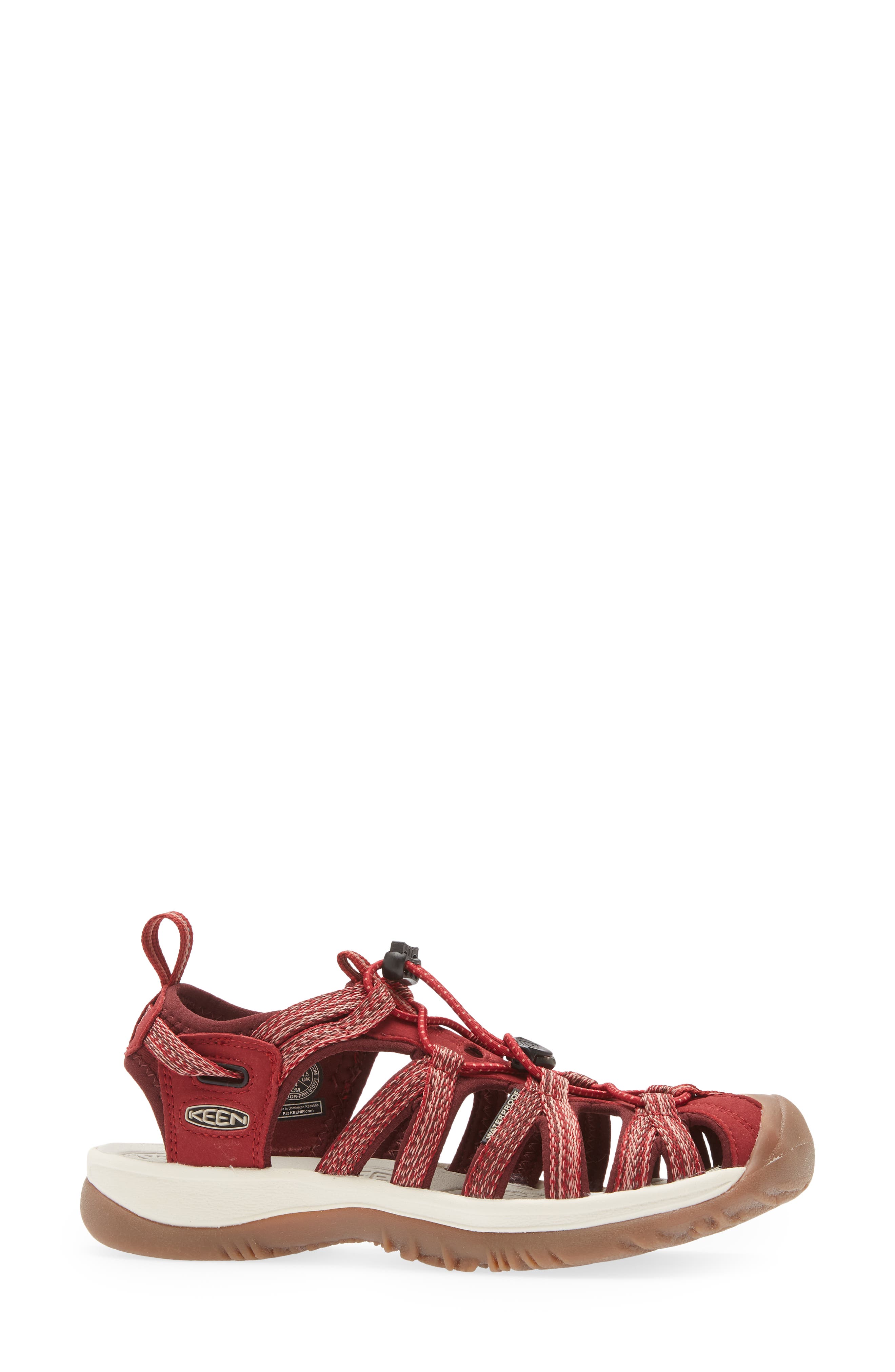 'Whisper' Water Friendly Sport Sandal, Alternate, color, RED DAHLIA