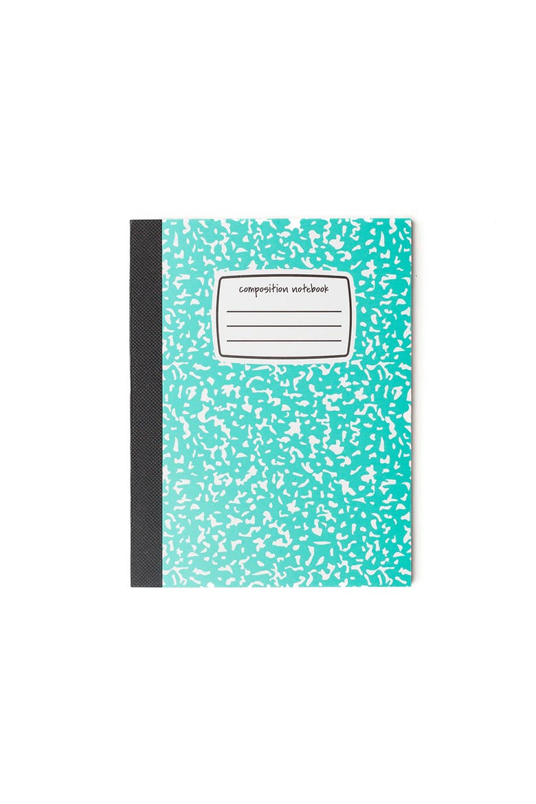 Back to School Mini Composition Notebook, Main, color, Aqua