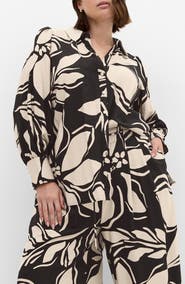 City Chic Rosabella Floral Button-Up Shirt