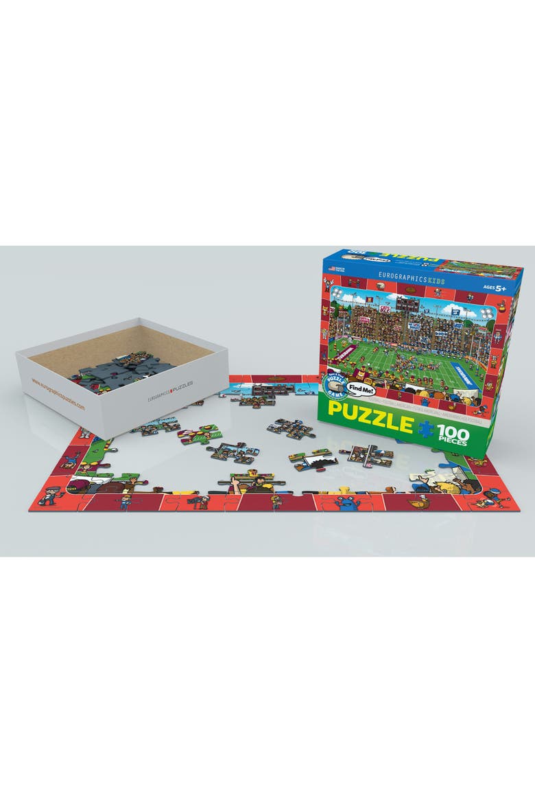 Spot & Find Football Puzzle, 100 Pieces, Alternate, color, Multicolored