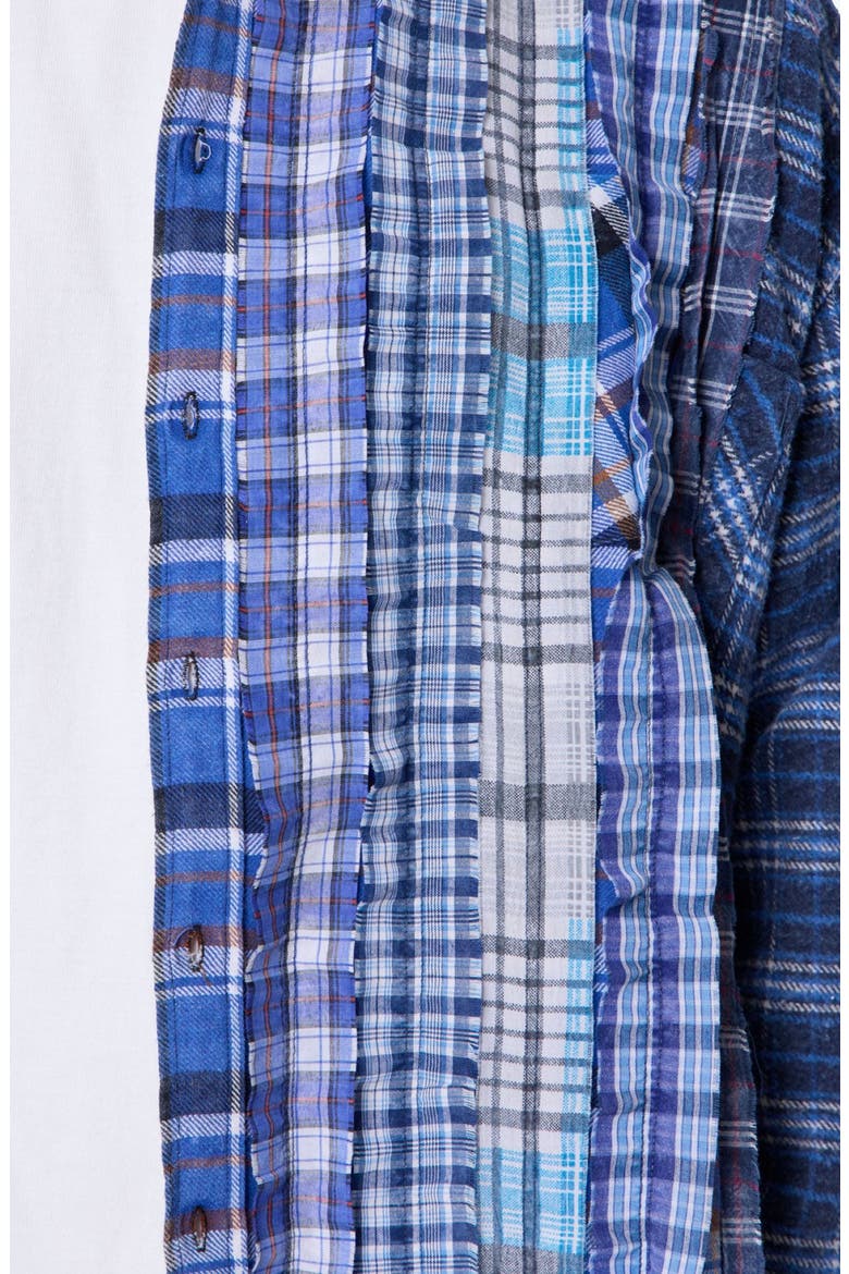 Patchwork Plaid Shirt, Alternate, color, BLUE/ MULTI
