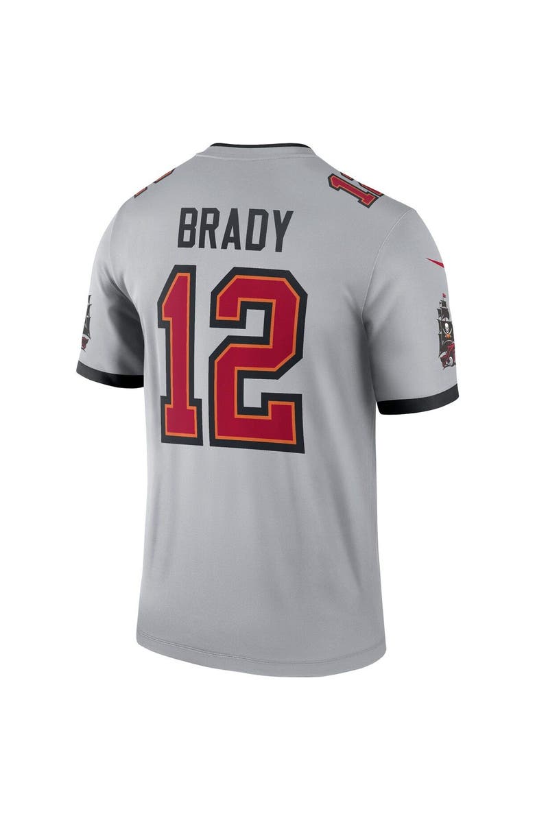 Nike Men's Nike Tom Brady Gray Tampa Bay Buccaneers Inverted Legend Jersey, Alternate, color,