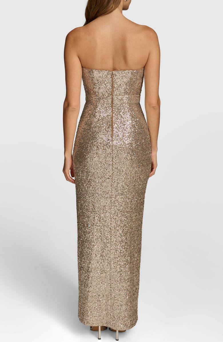Donna Karan New York Strapless Sequin Gown, Alternate, color, 
