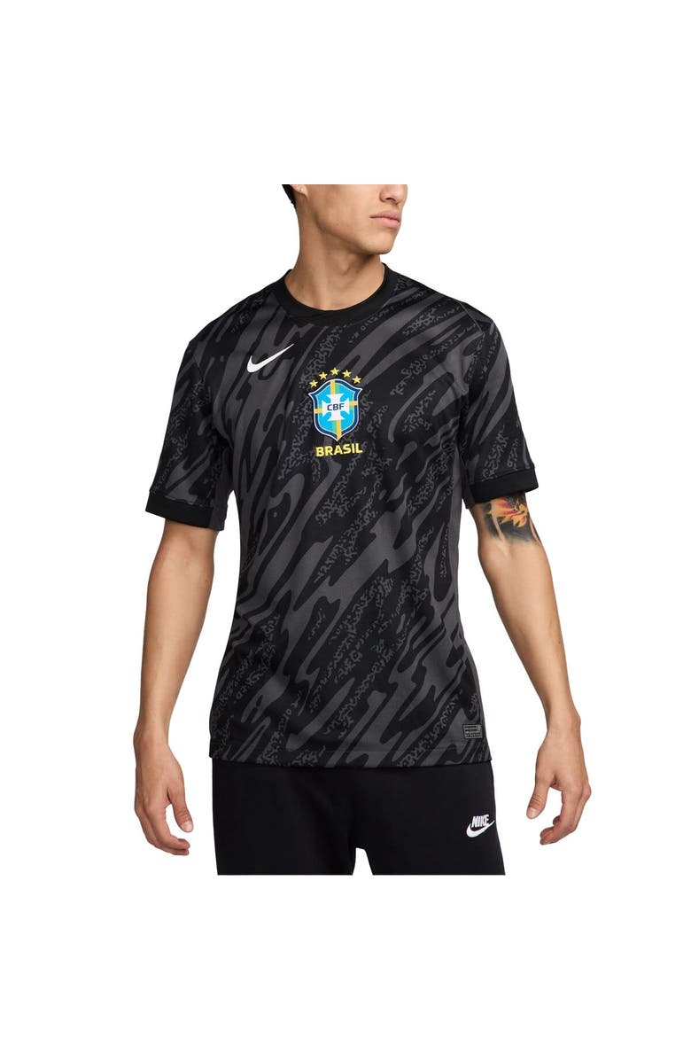 Nike Men's Nike  Anthracite Brazil National Team 2024 Goalkeeper Replica Stadium Jersey, Alternate, color, Anthracite