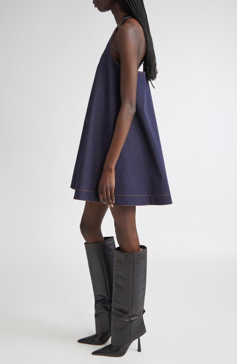 MONSE Racer Back Denim Baby Doll Minidress, Alternate, color, 