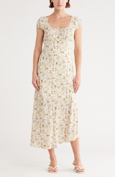 Cap Sleeve Midi Dress