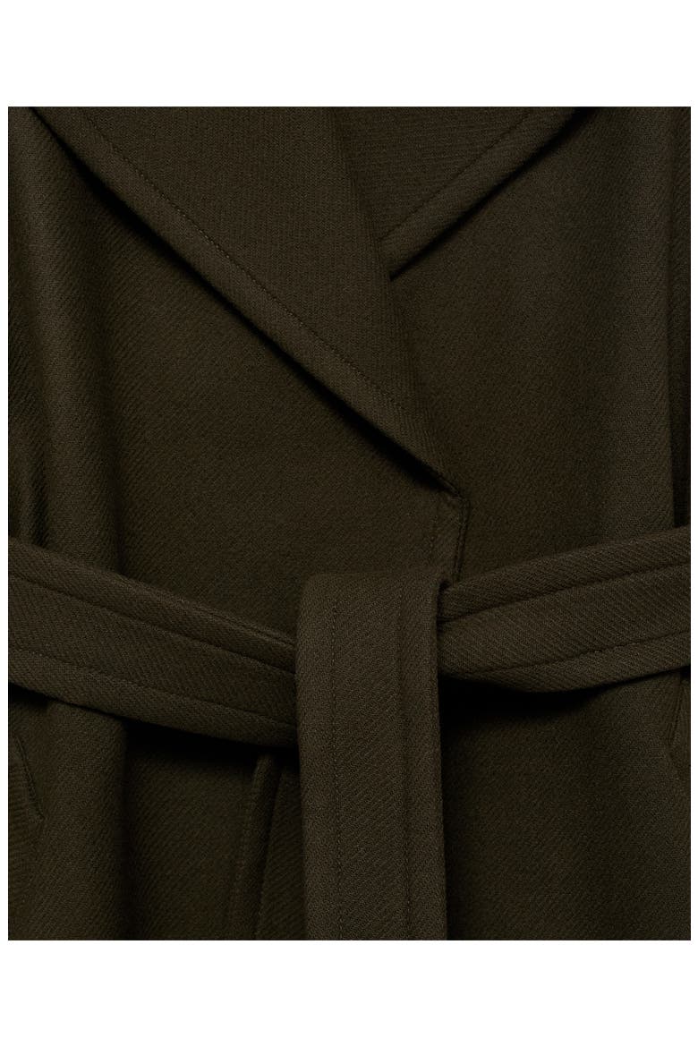 Belted Wool Blend Coat, Alternate, color, KHAKI GREEN