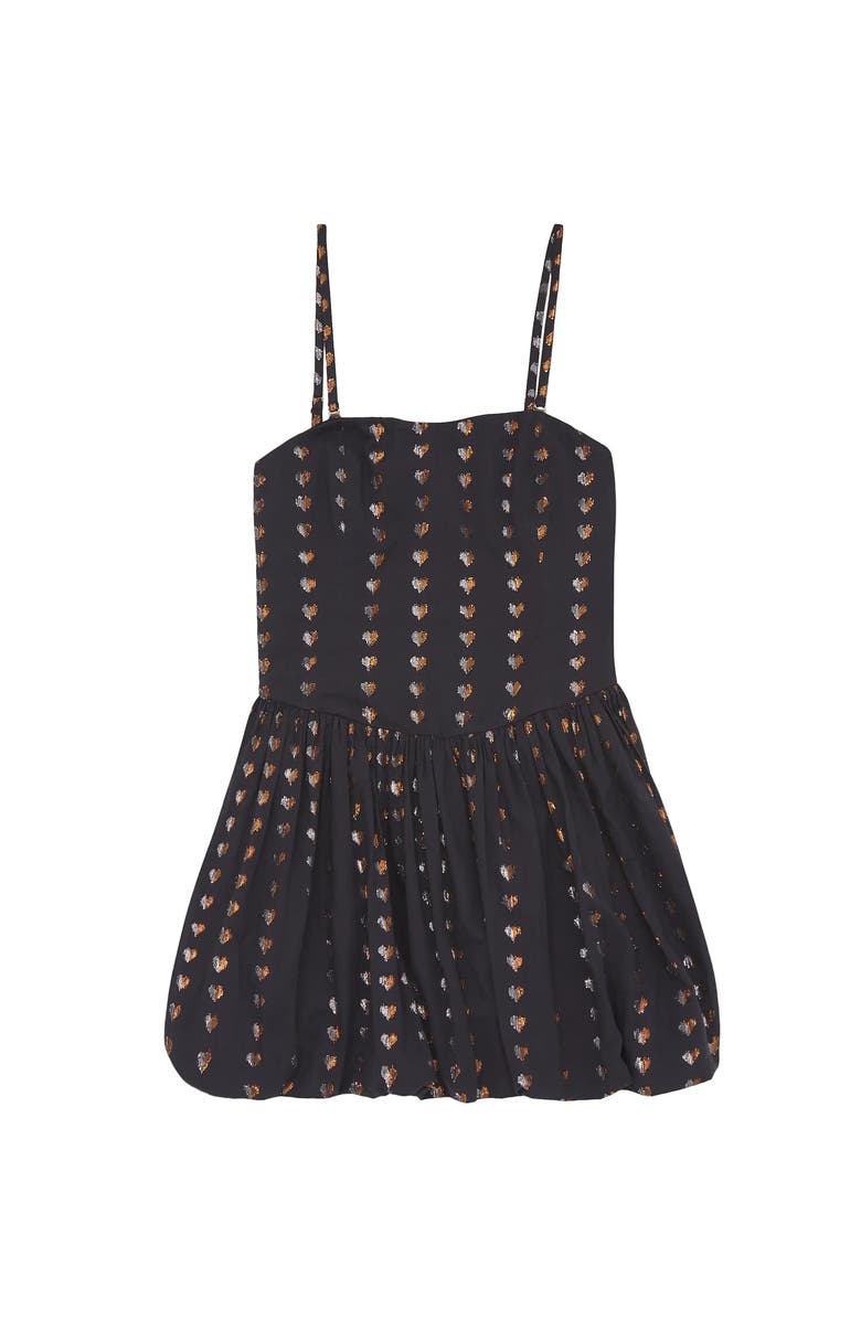 Theme Daniela Lurex Heart Bubble Dress, Main, color, Black