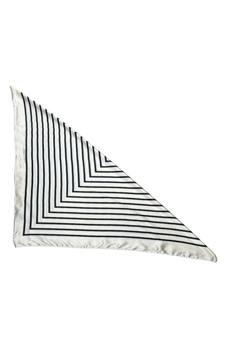 MARCUS ADLER Geo Print Satin Scarf, Alternate, color, Black/ White