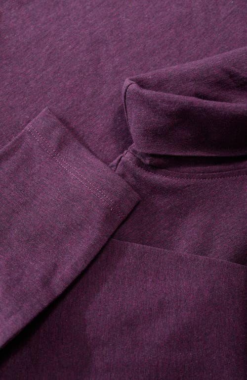 Seasalt Cornwall Landing Turtleneck Stretch Organic Cotton Top In Purple