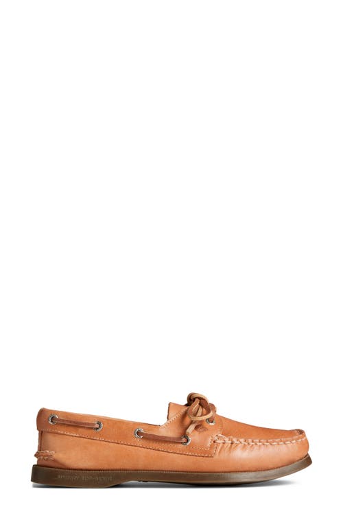 Sperry Authentic Original 2-eye Boat Shoe In Nutmeg Leather Mix Mat