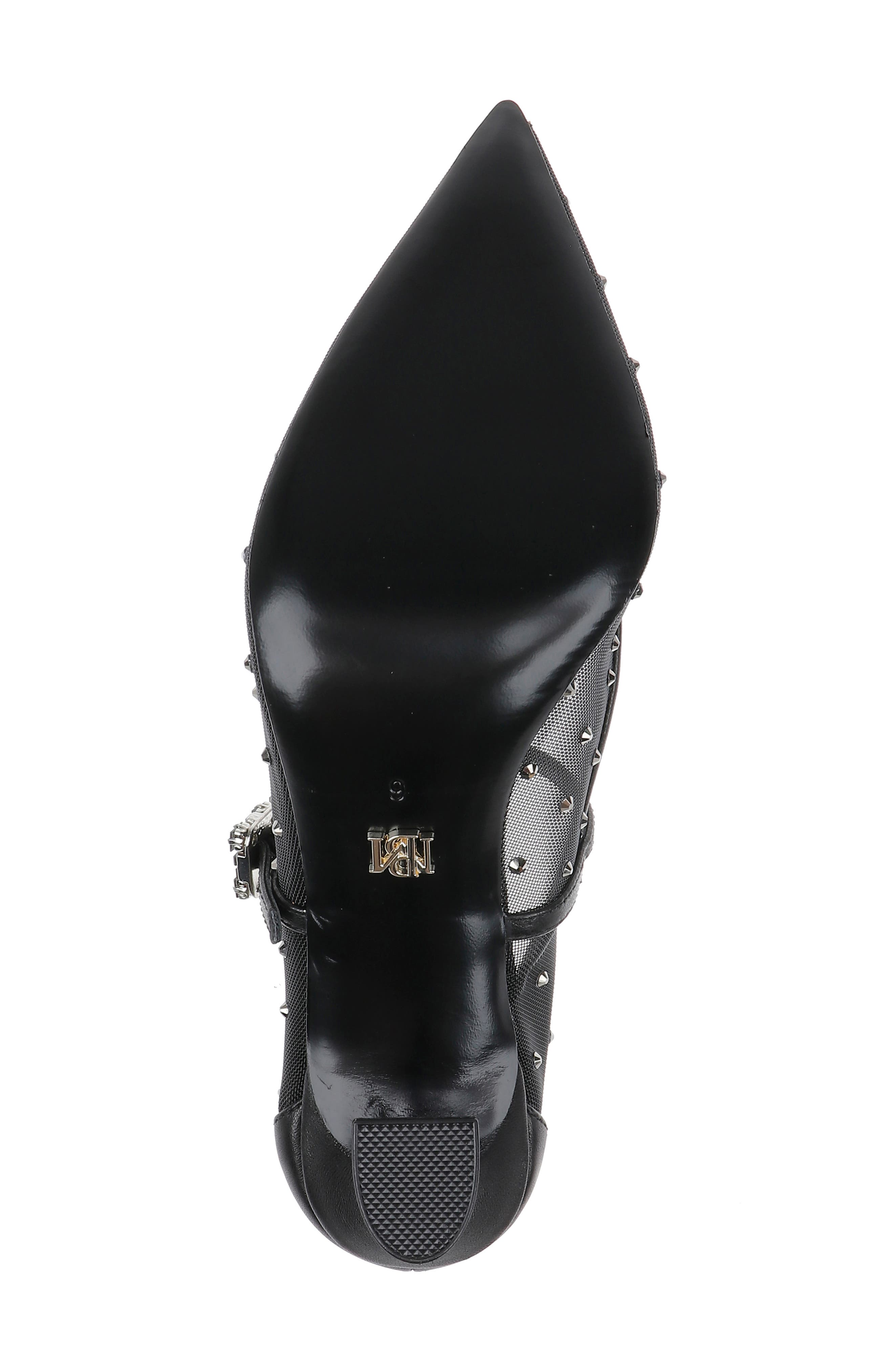 Antonia II Pointed Toe Mary Jane Pump, Alternate, color, BLACK LEATHER