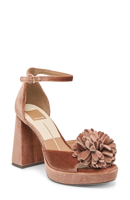 Dolce Vita Perel Platform Ankle Strap Sandal In Brown