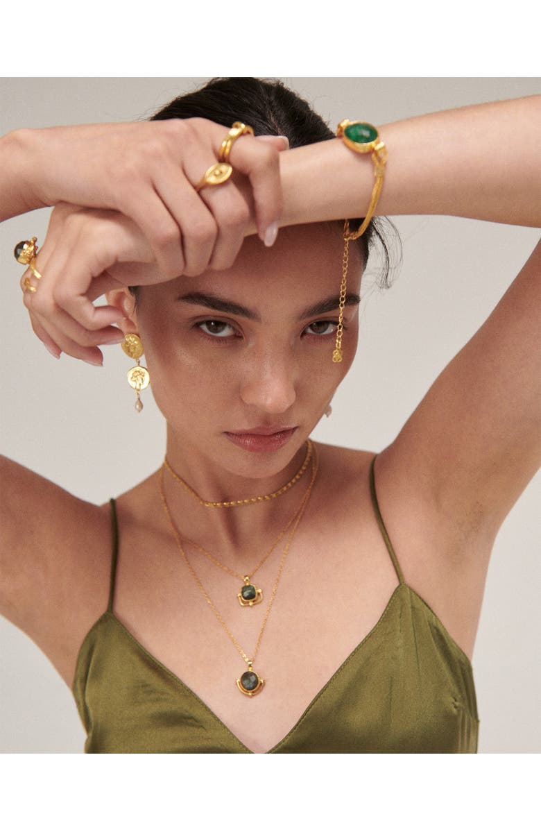 Ottoman Hands Odella Gold And Pearl Drop Stud Earrings, Alternate, color, 