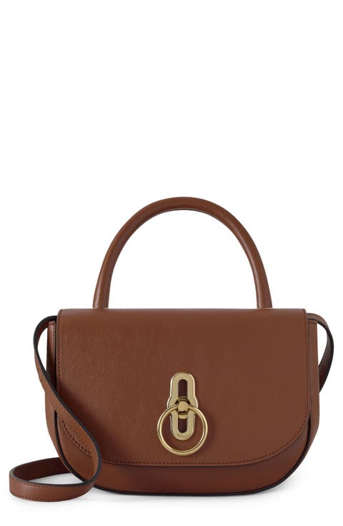 Small Amberley Leather Top Handle Bag