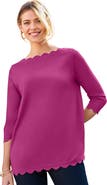 Jessica London Scallop Boatneck Tunic
