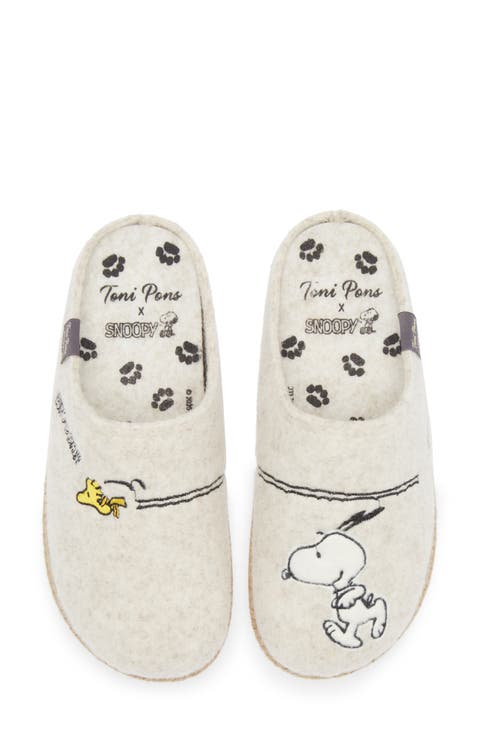 x Snoopy Wool Blend Slipper (Women)