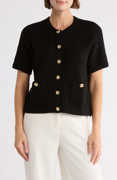 Cotton Short Sleeve Cardigan