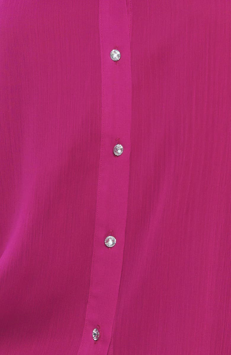 FLYING TOMATO Solid Button-Up Shirt, Alternate, color, Berry