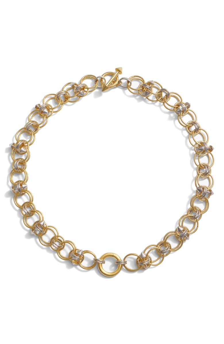 Awe Inspired Chain Mail Toggle Charm Collar, Main, color,