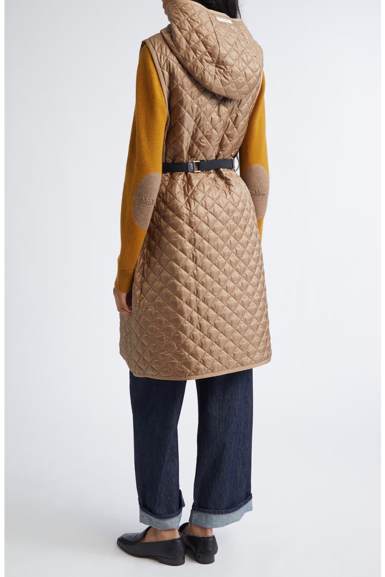 Camille Sleeveless Hooded Puffer Coat, Alternate, color, HAZELNUT BROWN