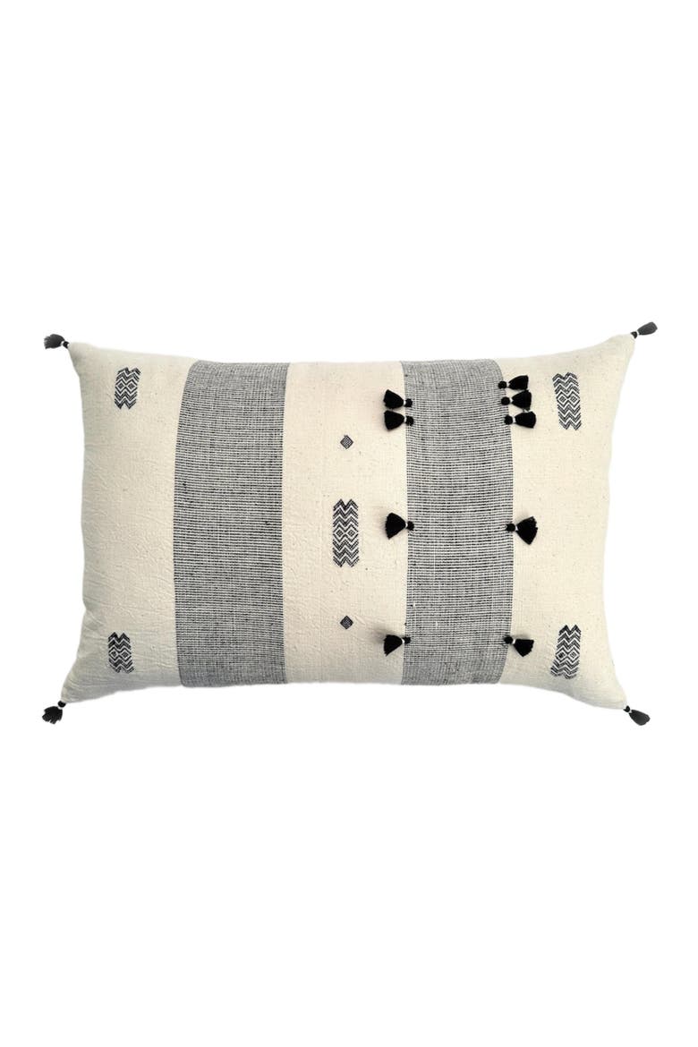 Sti Handwoven Pillow - Cover Only, Main, color, Natural / Black