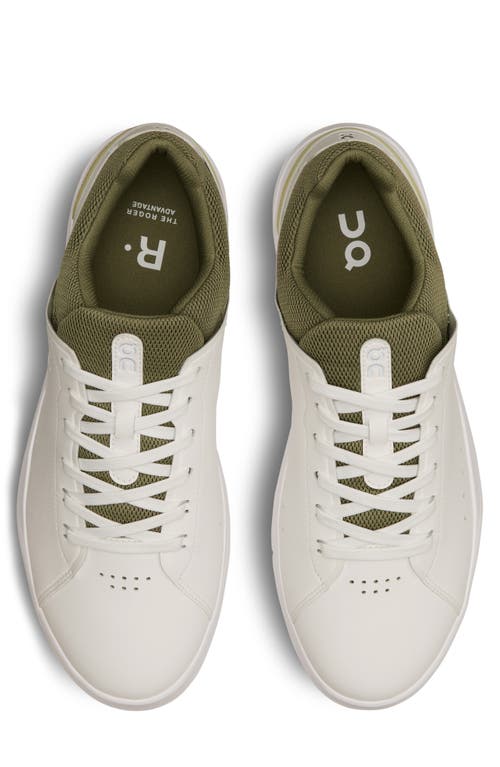 On The Roger Advantage Tennis Sneaker In White/olive