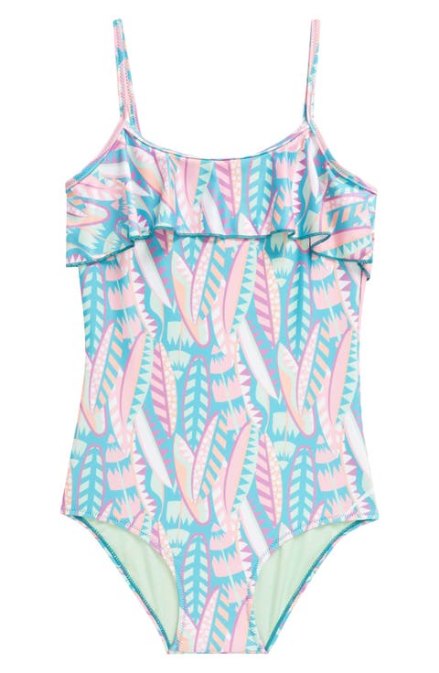 Kids' Long Board Ruffle Two-Piece Swimsuit