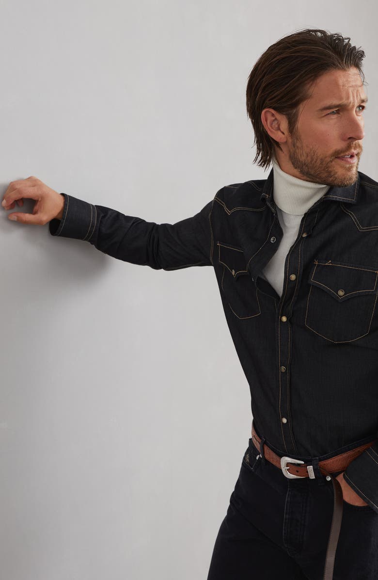 Brunello Cucinelli Lightweight denim shirt, Alternate, color, 