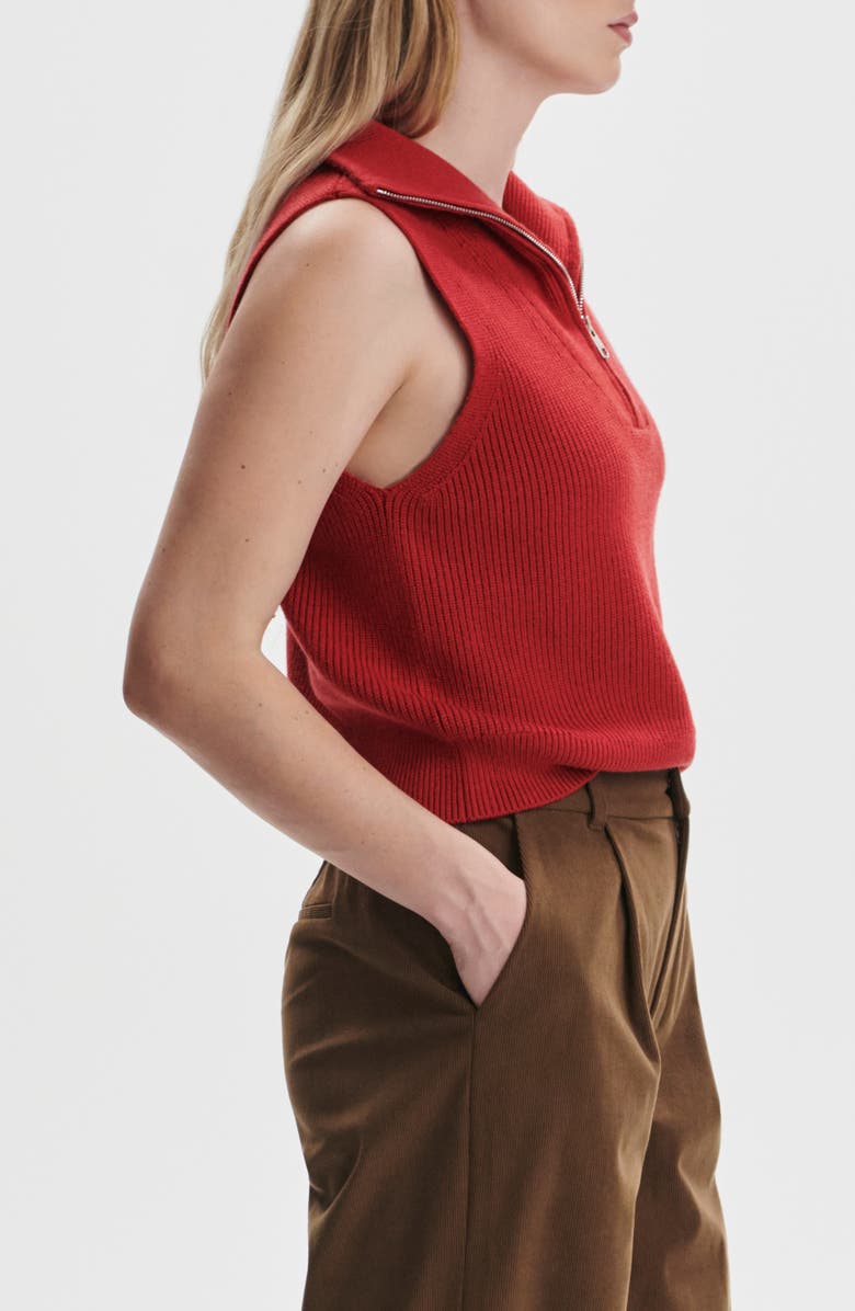 Varley Amina Half-Zip Sleeveless Sweater, Alternate, color, Lava Falls