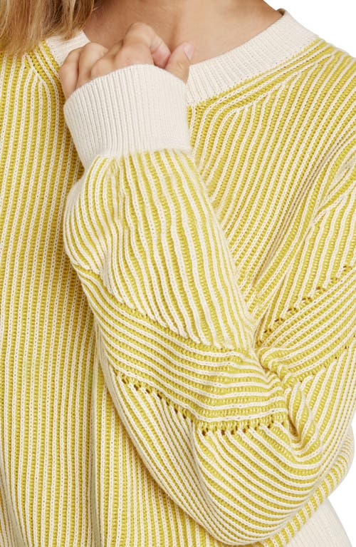 Splendid Ashlyn Rib Cotton Sweater In Yellow