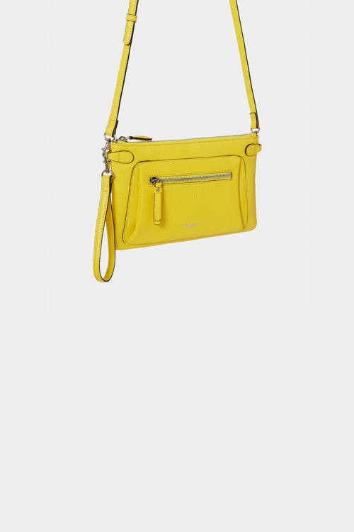 Osprey London The Ruby Leather Crossbody Bag In Orange