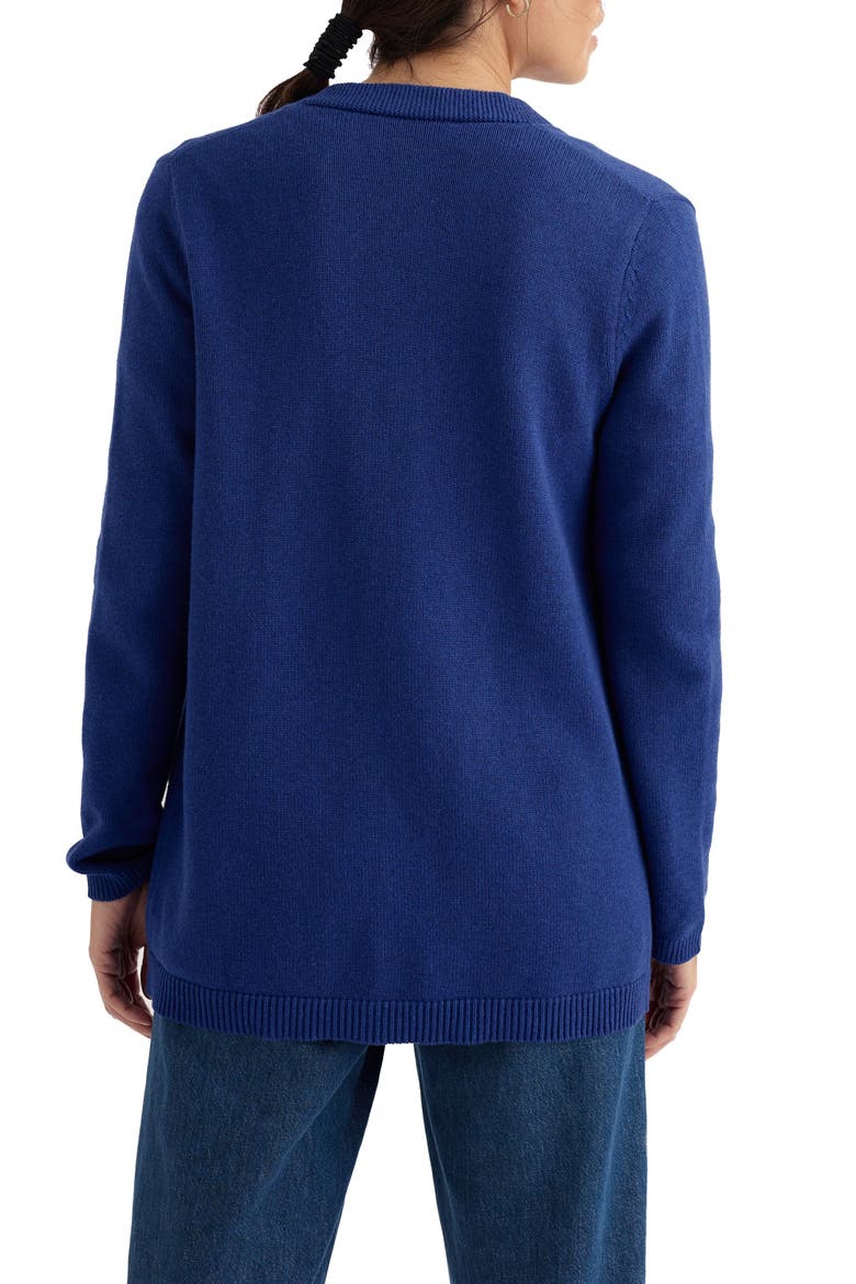 Riverboat Organic Cotton Cardigan, Alternate, color, KNIT MELANGE BRIGHT MARINE