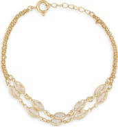 NORDSTROM RACK Marquise Cubic Zirconia Station Layered Bracelet
