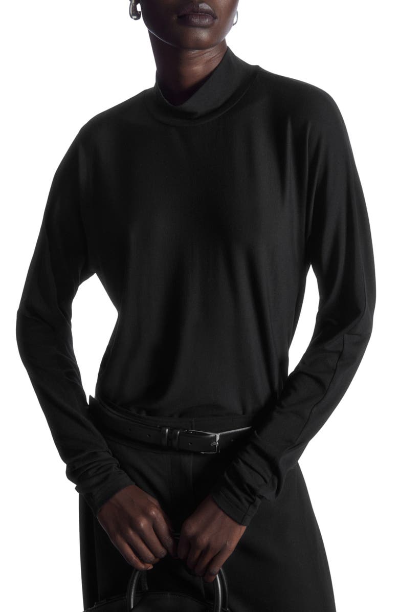 COS Mock Neck Top, Main, color, 