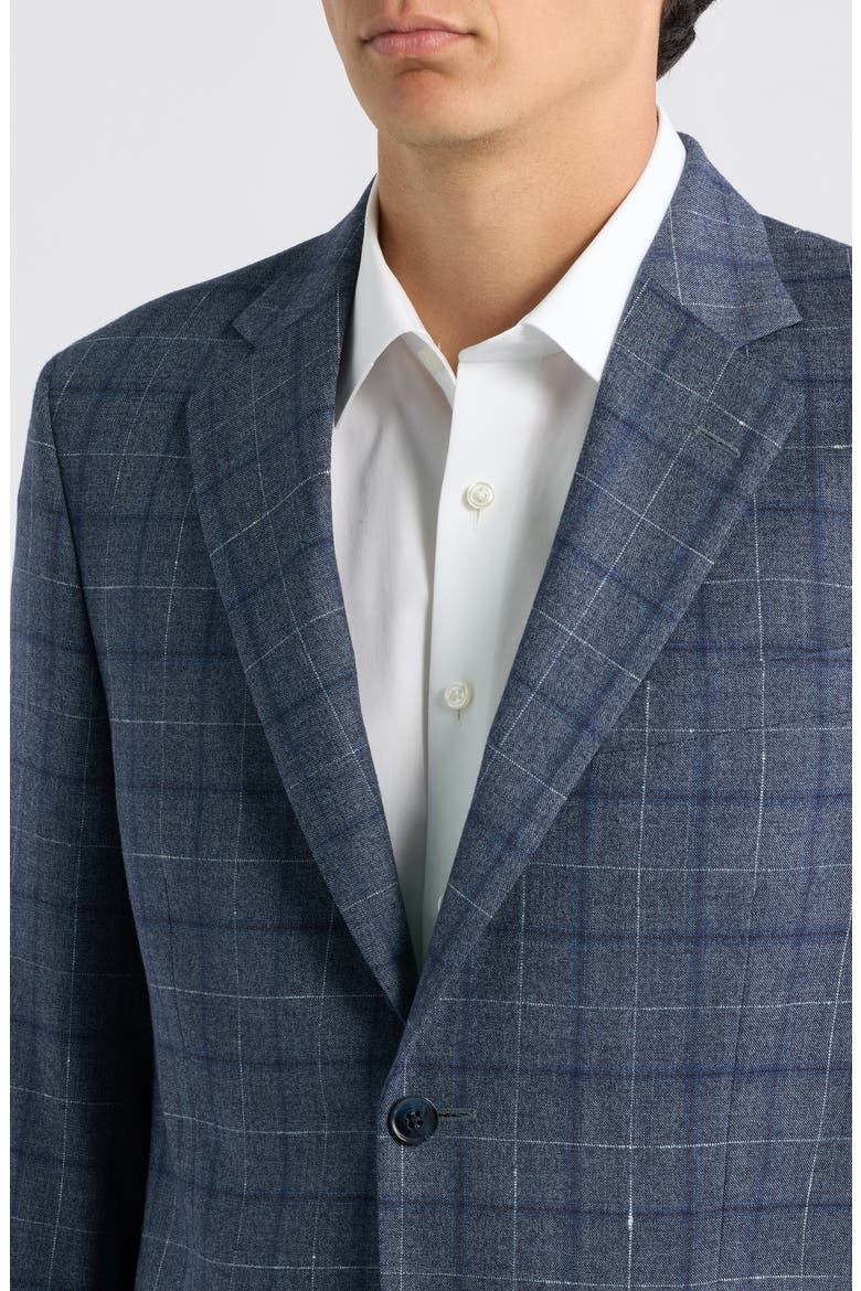 Flynn Classic Wool & Cashmere Sport Coat, Alternate, color, BLUE