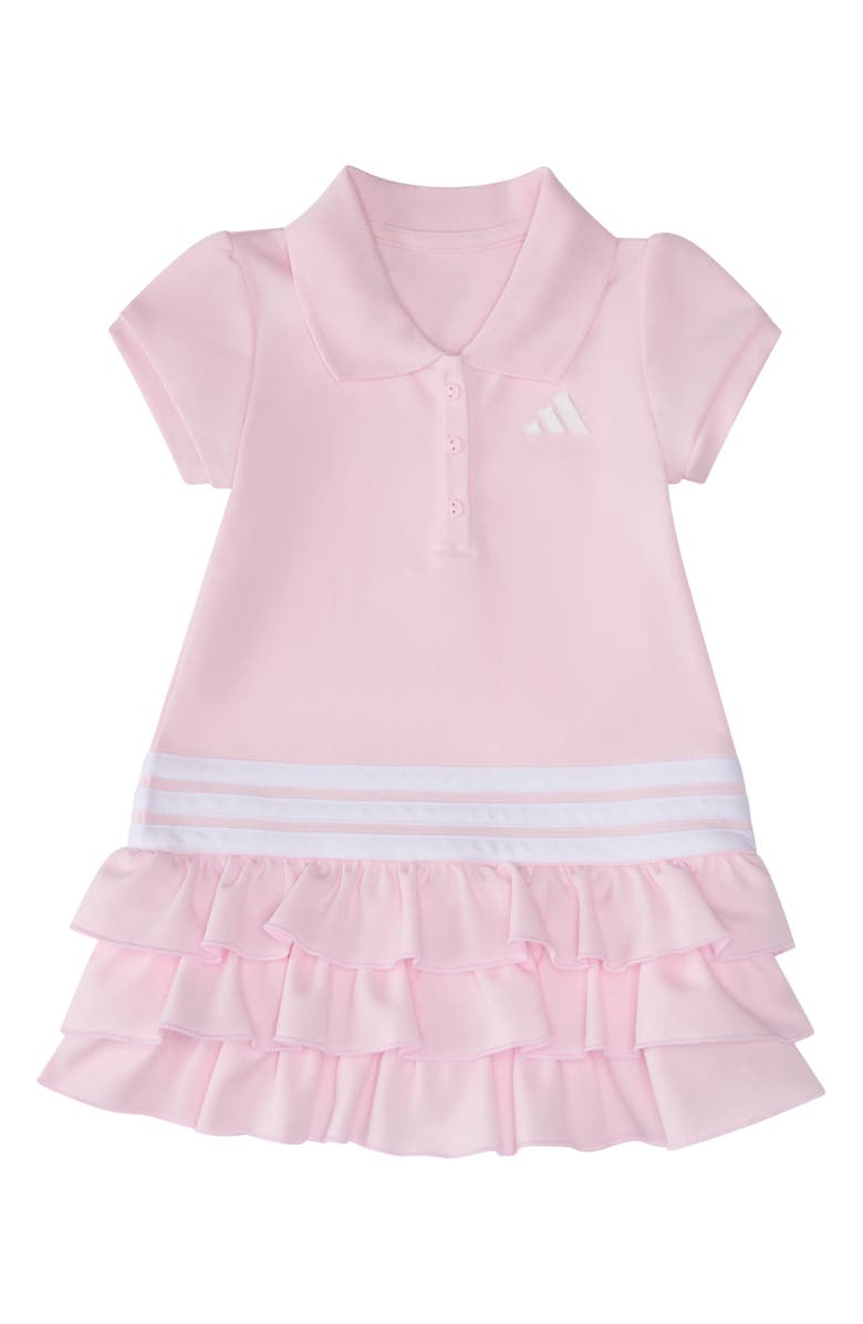 adidas Ruffle Polo Dress & Bloomers Set, Alternate, color, Clear Pink