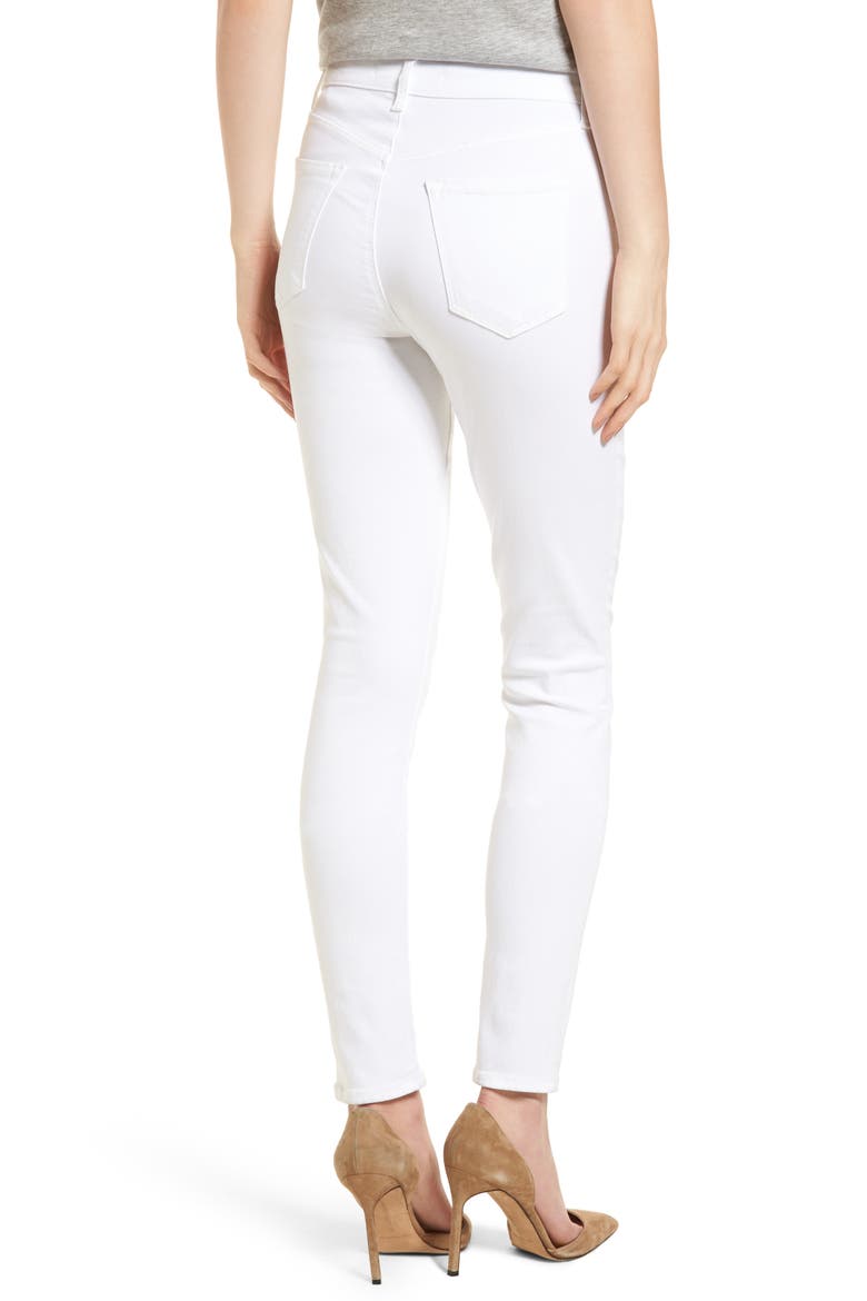 Maria High Waist Skinny Jeans, Alternate, color, WHITE