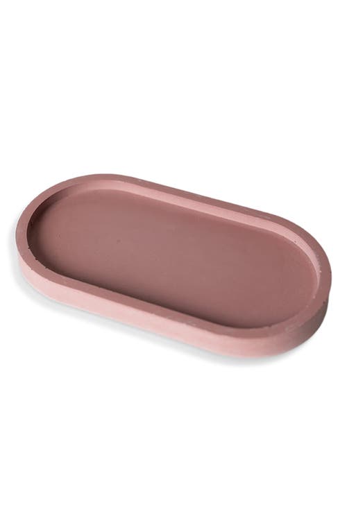Tenn Prairie Oval Candle Tray In Pink