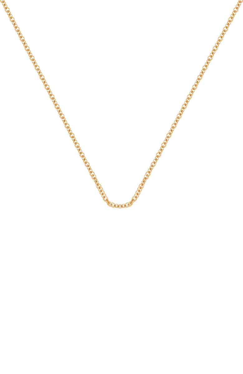 Monica Vinader Fine Chain Link Necklace, Main, color, Gold