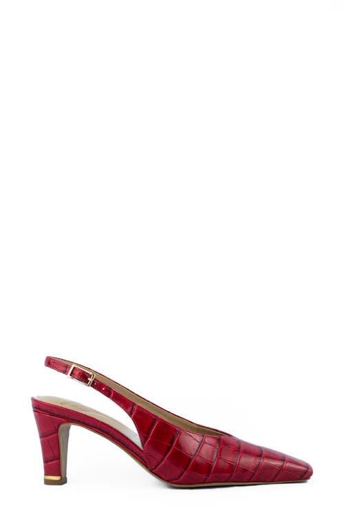 Kenneth Cole Meilani Slingback Pump In Cherry Croco