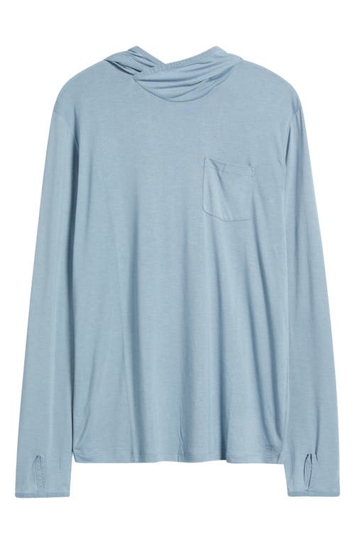Free Fly Camouflage Lightweight Upf 20+ Hoodie In Blue Fog