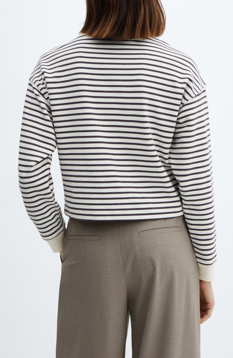 MANGO Stripe Sweatshirt, Alternate, color, 
