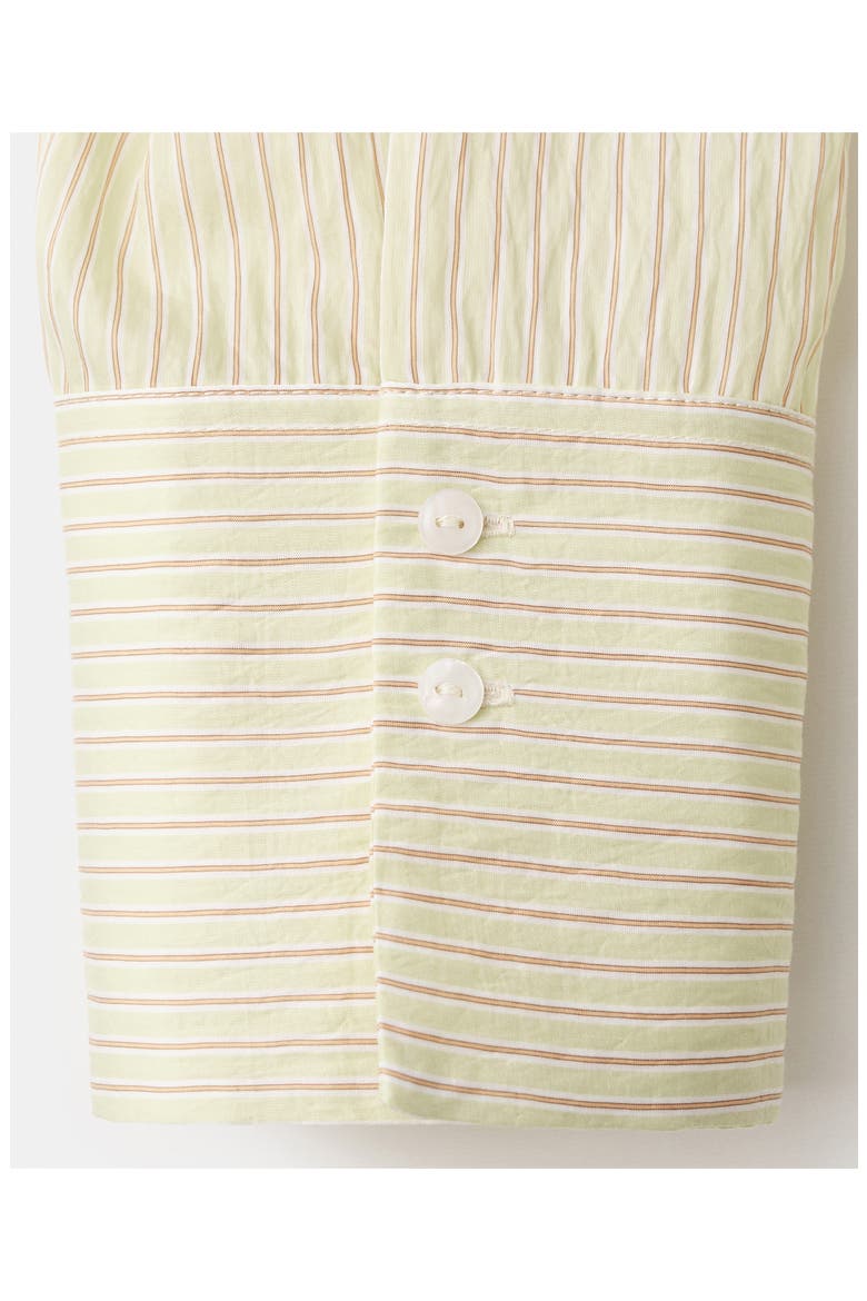 Relaxed Fit Stripe Button-Up Shirt, Alternate, color, GREEN