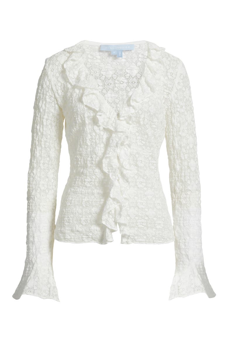 The Gabriella Ruffle Lace Top, Alternate, color, WHITE