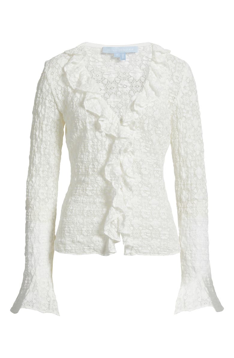 Hill House Home The Gabriella Ruffle Lace Top, Alternate, color, White