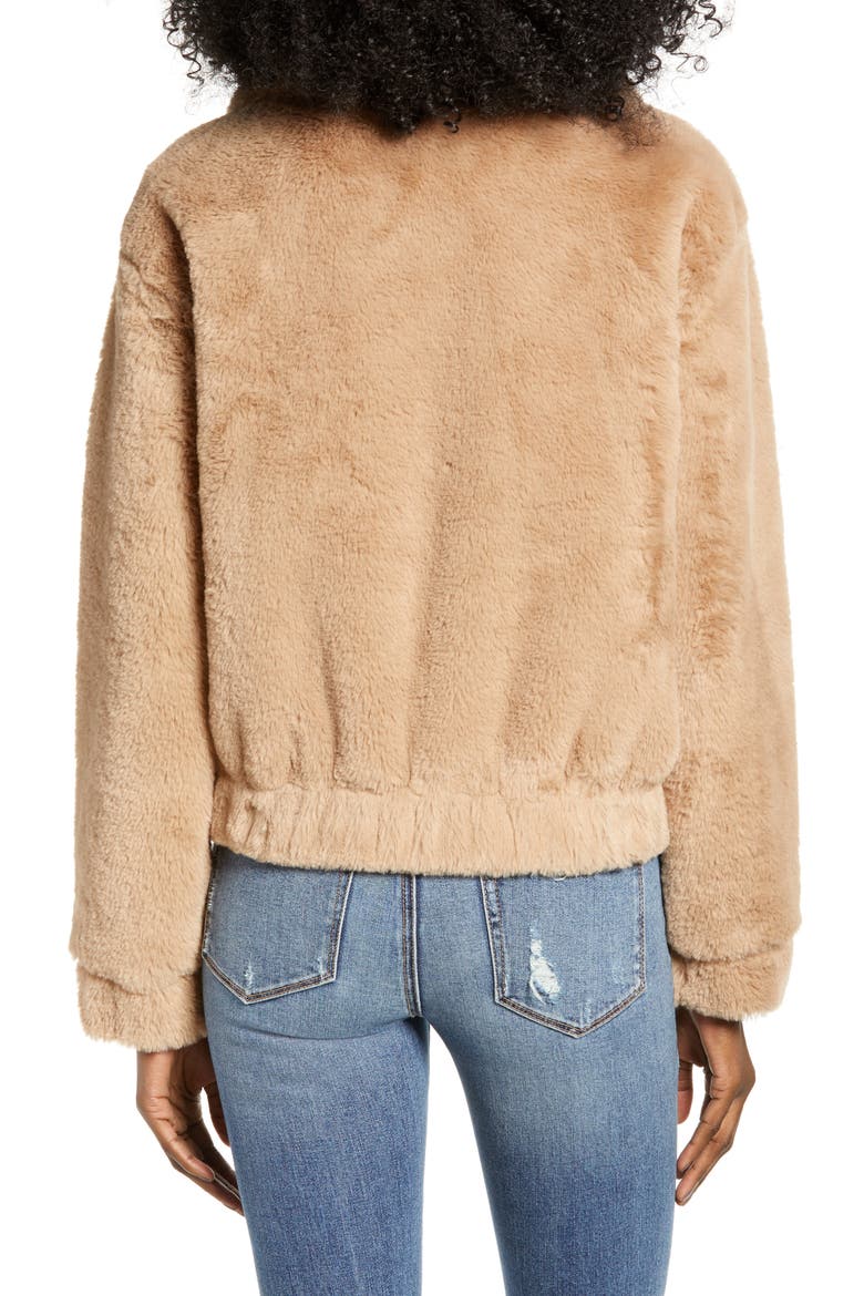 Teddy Faux Fur Jacket, Alternate, color, TAN