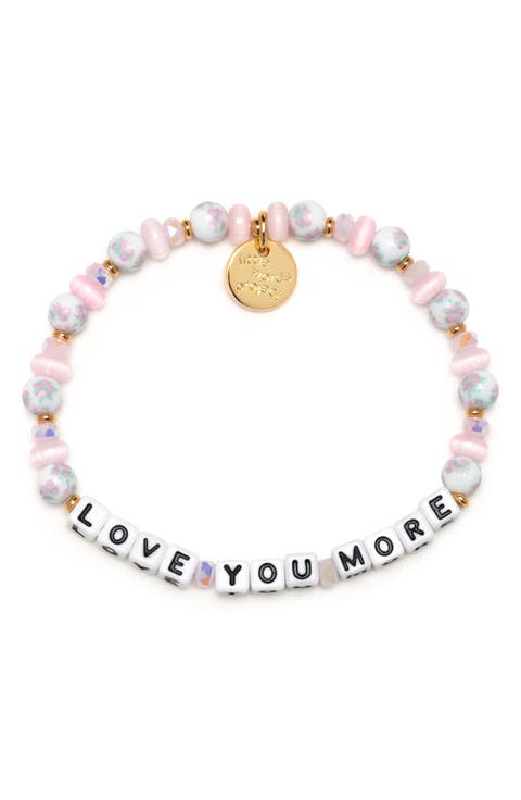 Love You More Beaded Stretch Bracelet